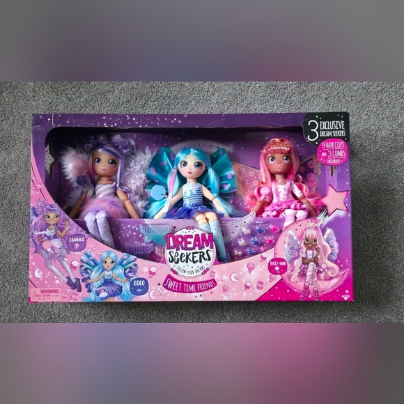 Dream Seekers Dolls Set 3 in Big Box with Hair Clips Combs - Picture 1 of 7